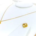 Flawless Bespoke Golden 21k Gold Necklace Set 