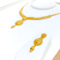 Bold Beaded Drop 22k Gold Necklace Set