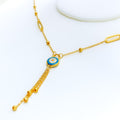 dazzling-lock-21k-gold-cz-necklace