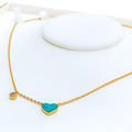 charming-heart-21k-gold-cz-necklace