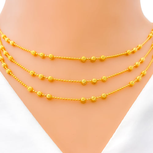 Attractive Lightweight Layered Orb Necklace Set