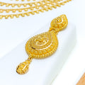 Stunning Floral Drop 22k Gold Four Lara Necklace Set 