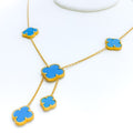 Extravagant Turquoise 21k Gold Necklace 