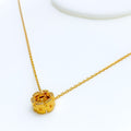 Distinctive Dynamic 21k Gold CZ Necklace 