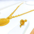 Impressive Beaded Dome 22k Gold Necklace Set 