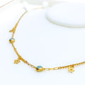 Glamorous Star Charmed 21k Gold Necklace 