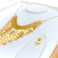 Regal Gleaming 21K Gold Light Necklace Set 