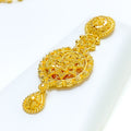 Shimmering Dangling Chand 22k Gold Necklace Set 