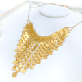 Regal Gleaming 21K Gold Light Necklace Set 
