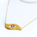 Iconic Evil Eye Guard 21k Gold Necklace 