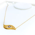 Iconic Evil Eye Guard 21k Gold Necklace 