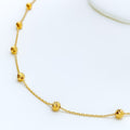 Exclusive Chic Delicate 21k Gold Orb Necklace