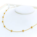 Exclusive Chic Delicate 21k Gold Orb Necklace