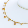 Captivating Iridescent 21k Gold CZ Necklace 