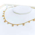 Captivating Iridescent 21k Gold CZ Necklace 