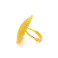 Ornamental Striped 22k Gold Statement Ring 