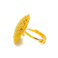 Timeless Beautiful Flower 22k Gold Statement Ring 