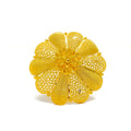 Mesmerizing Alternating Flower 22k Gold Statement Ring 