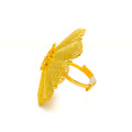 Mesmerizing Alternating Flower 22k Gold Statement Ring 