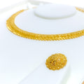 Elegant Impressive Luminous 22k Gold Necklace Set