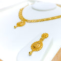 Gorgeous Dapper 22k Gold Dangling Necklace Set 