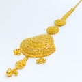 Ornate Fan Shaped 22k Gold Tikka 