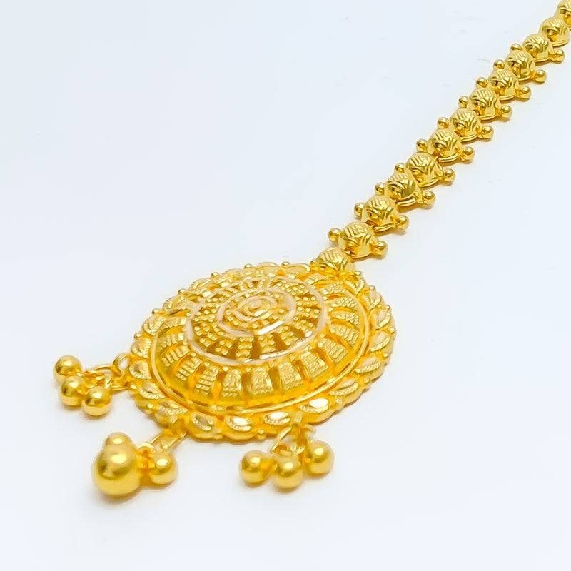 Radiant Floral Dome 22k Gold Tikka 
