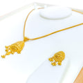 Ornamental Dressy Heirloom 22k Gold Pendant Set 