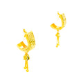 Radiant Reflective 22k Gold U Bali Earrings