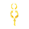 Radiant Reflective 22k Gold U Bali Earrings