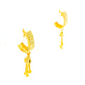 Delicate Wavy 22k Gold U Bali Earrings