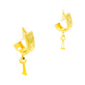 Lavish Twinkling 22k Gold U Bali Earrings 