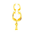 Lavish Twinkling 22k Gold U Bali Earrings 