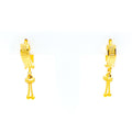 Evergreen Elegant 22k Gold Chic Earrings 