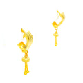 Evergreen Elegant 22k Gold Chic Earrings 