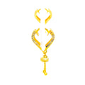 Evergreen Elegant 22k Gold Chic Earrings 