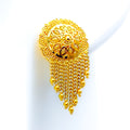 Exclusive Floral Dangling Chain 22k Gold Tops 