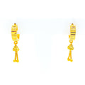 Alternating Opulent 22k Gold U Bali Earrings 