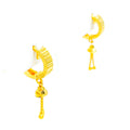 Alternating Opulent 22k Gold U Bali Earrings 