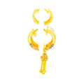 Graceful Glistening 22k Gold Dressy Earrings 