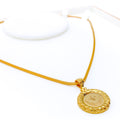 Classic Round 21K Gold Coin Pendant