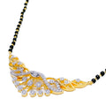 Refined Leaf Accented Diamond + 18k Gold Mangal Sutra 