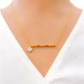 Dangling Star Diamond + 18k Gold Necklace 