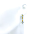 Glistening Drop Diamond + 18k Gold Hanging Earrings 