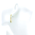 Glistening Drop Diamond + 18k Gold Hanging Earrings 