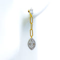 Majestic Marquise Diamond + 18k Gold Hanging Earrings 