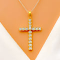 Diamond Heart Cross + 18k Gold Pendant