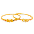 Delicate Dotted 22k Gold Pipe Bangles