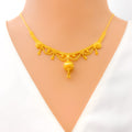 Trendy Lightweight 22k Gold Gleaming Necklace Set 