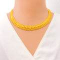 Elegant Impressive Luminous 22k Gold Necklace Set